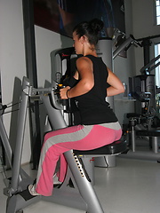 Matures workout in the gym