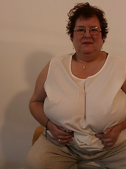 German granny with incredible huge breasts