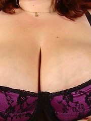 Horny plumper with extreme large breasts