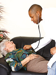 Black doctor fucks his silver granny patient Marimar