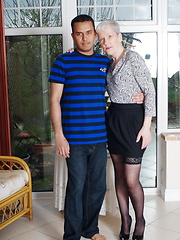 Silver granny riding young dick with big pleasure