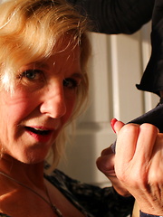 Naughty British mature lady doing her toy boy